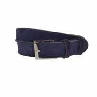 Curea barbati, casual-eleganta, din piele naturala intoarsa, latime 3.5 cm, bleumarin - CL006